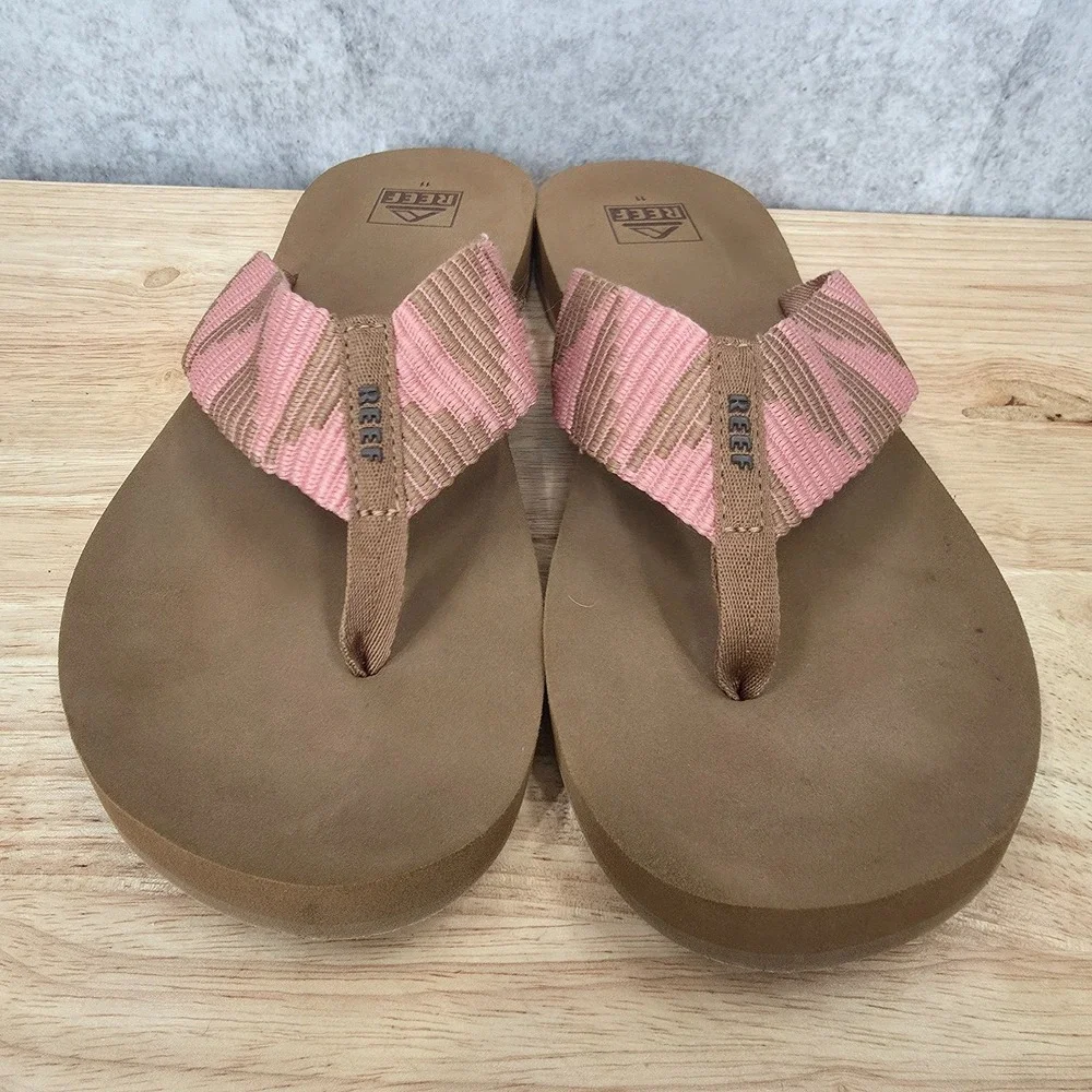 Reef Spring Woven Sandals Women 11 FlipFlop Thong Pink Rose Comfort Arch Support